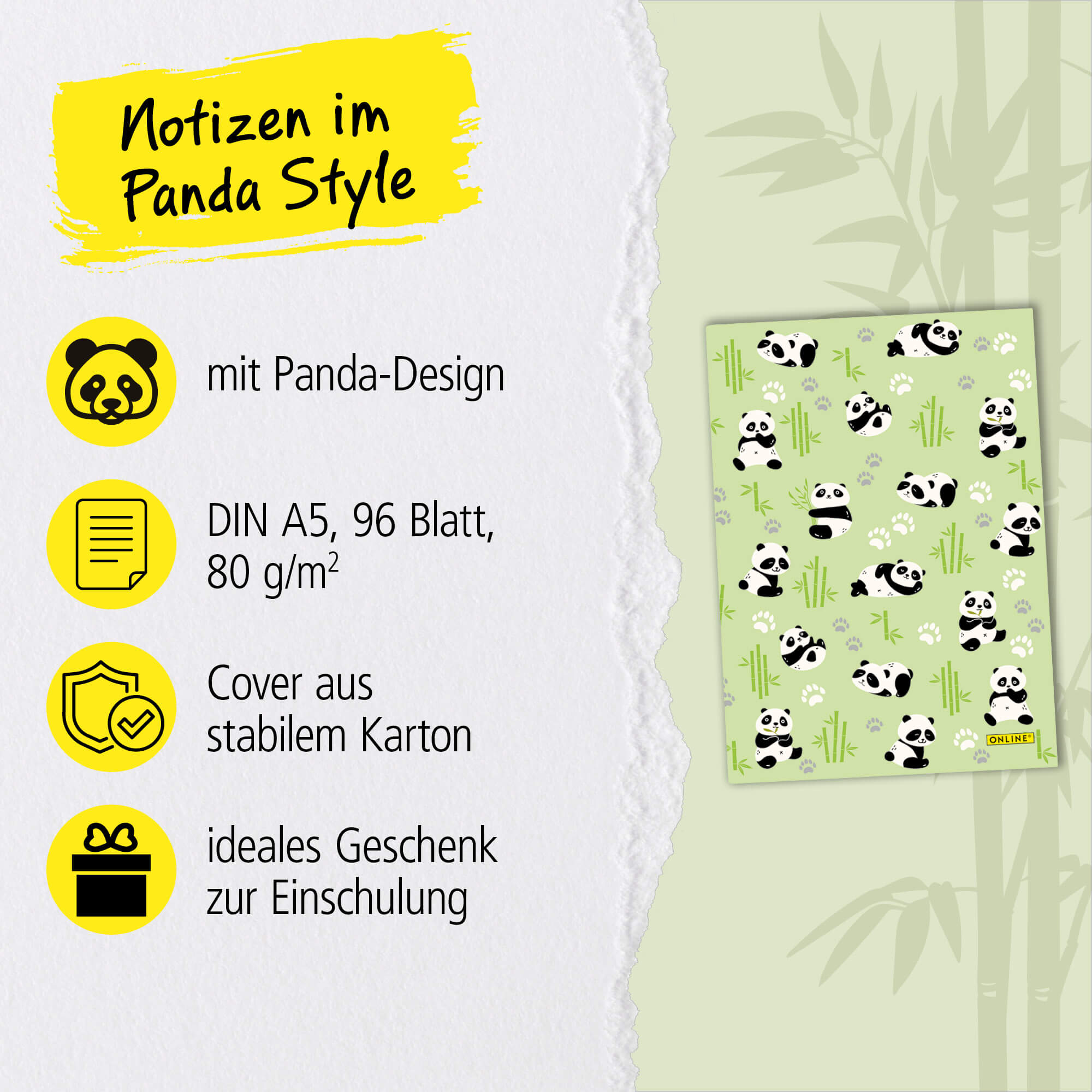 Notizbuch DIN A5 Panda
