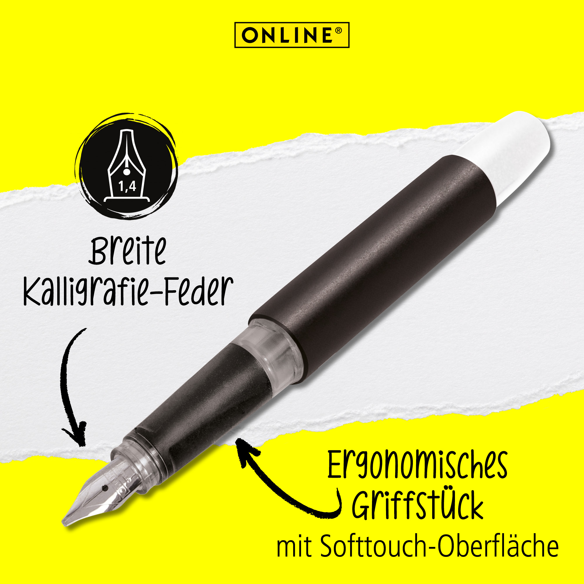 Füller Kalligrafie 1,4 mm Campus Soft Black