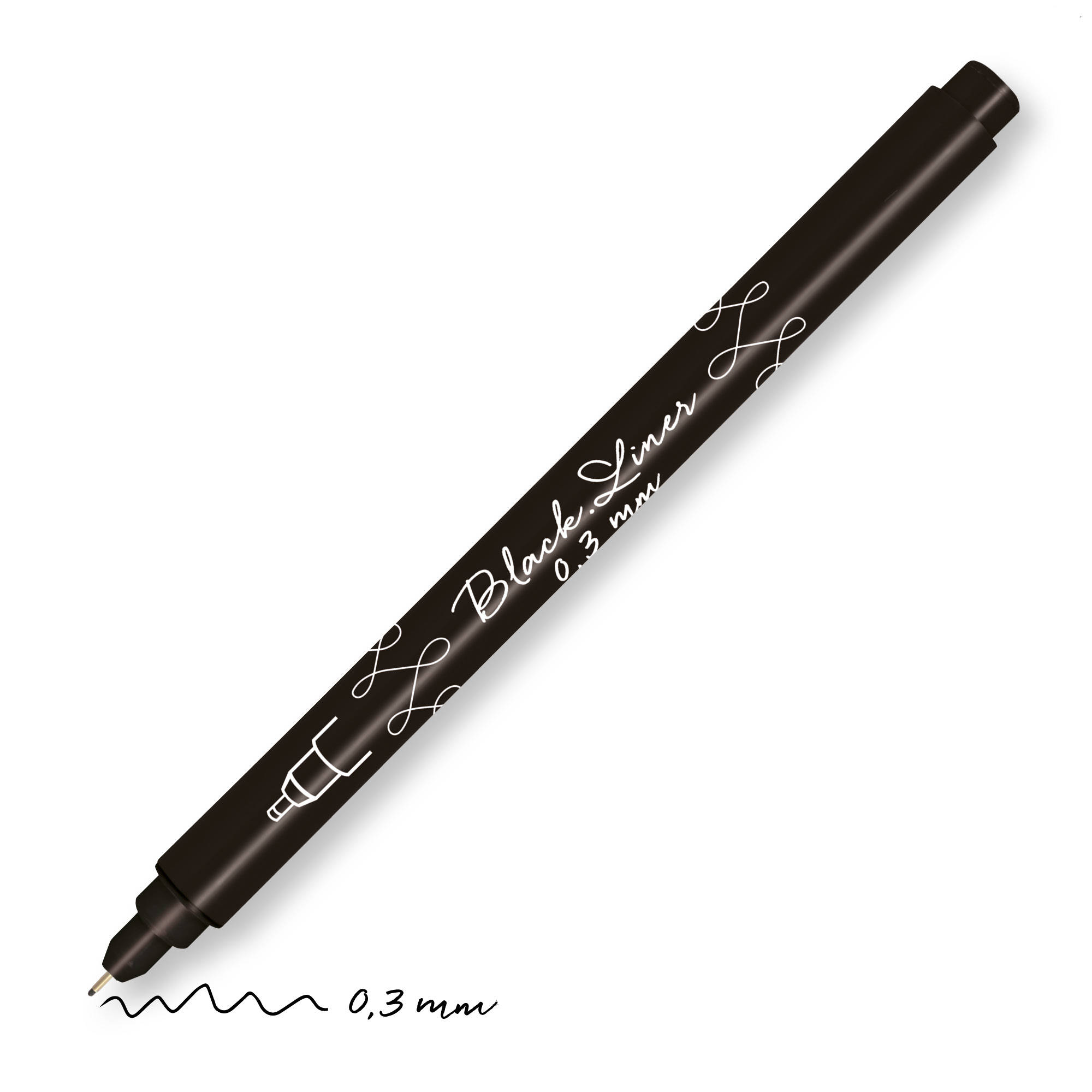 Fineliner schwarz Black Lettering