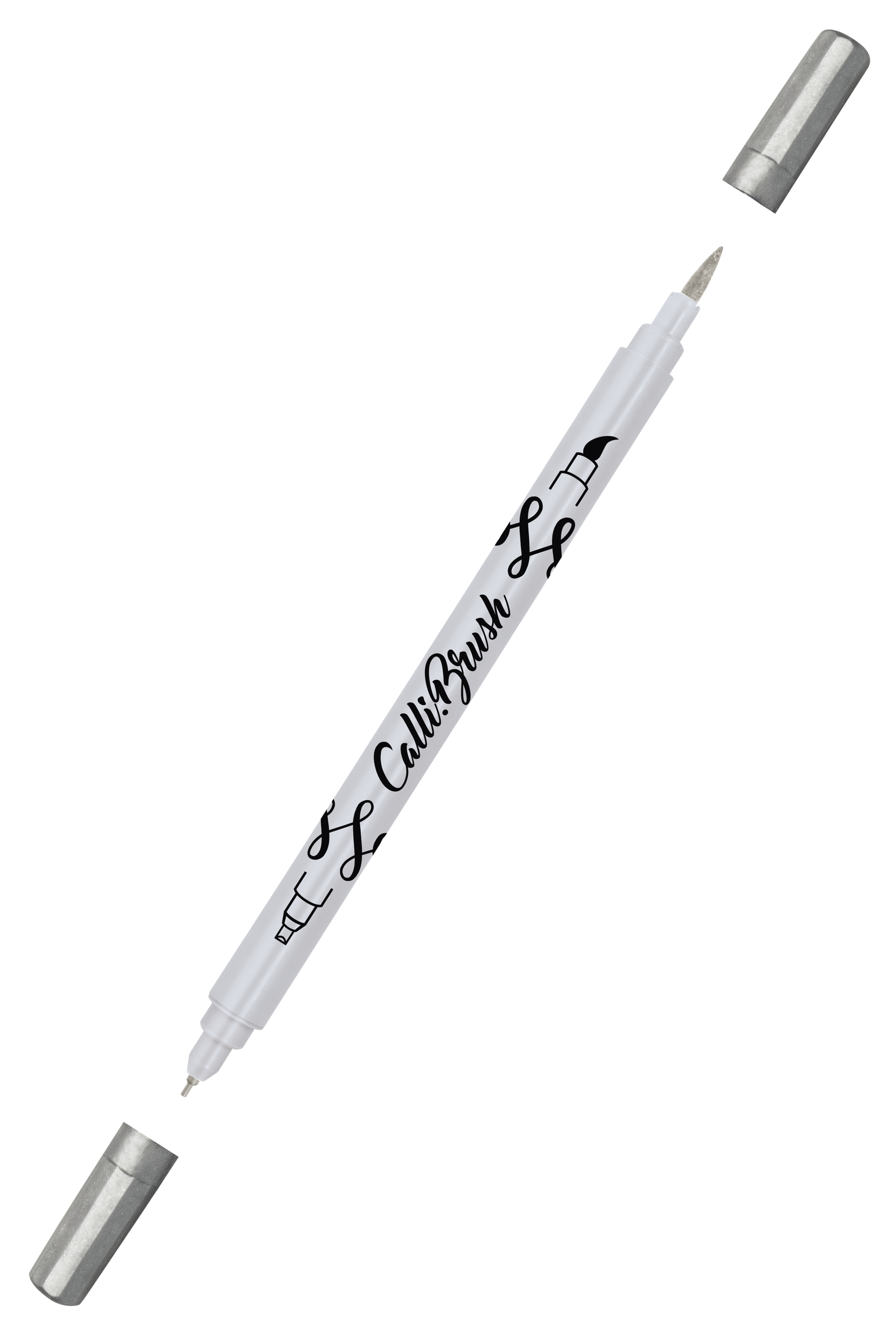 Calli.Brush Pen Metallic Silver
