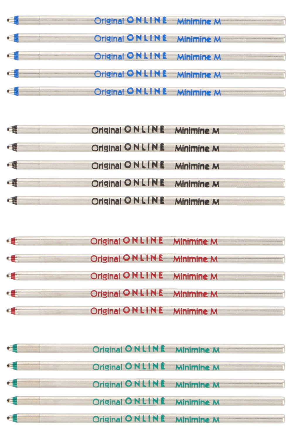 20 x D1-Kugelschreiberminen Set (4 Farben) 20 x D1-Kugelschreiberminen Set (4 Farben)
