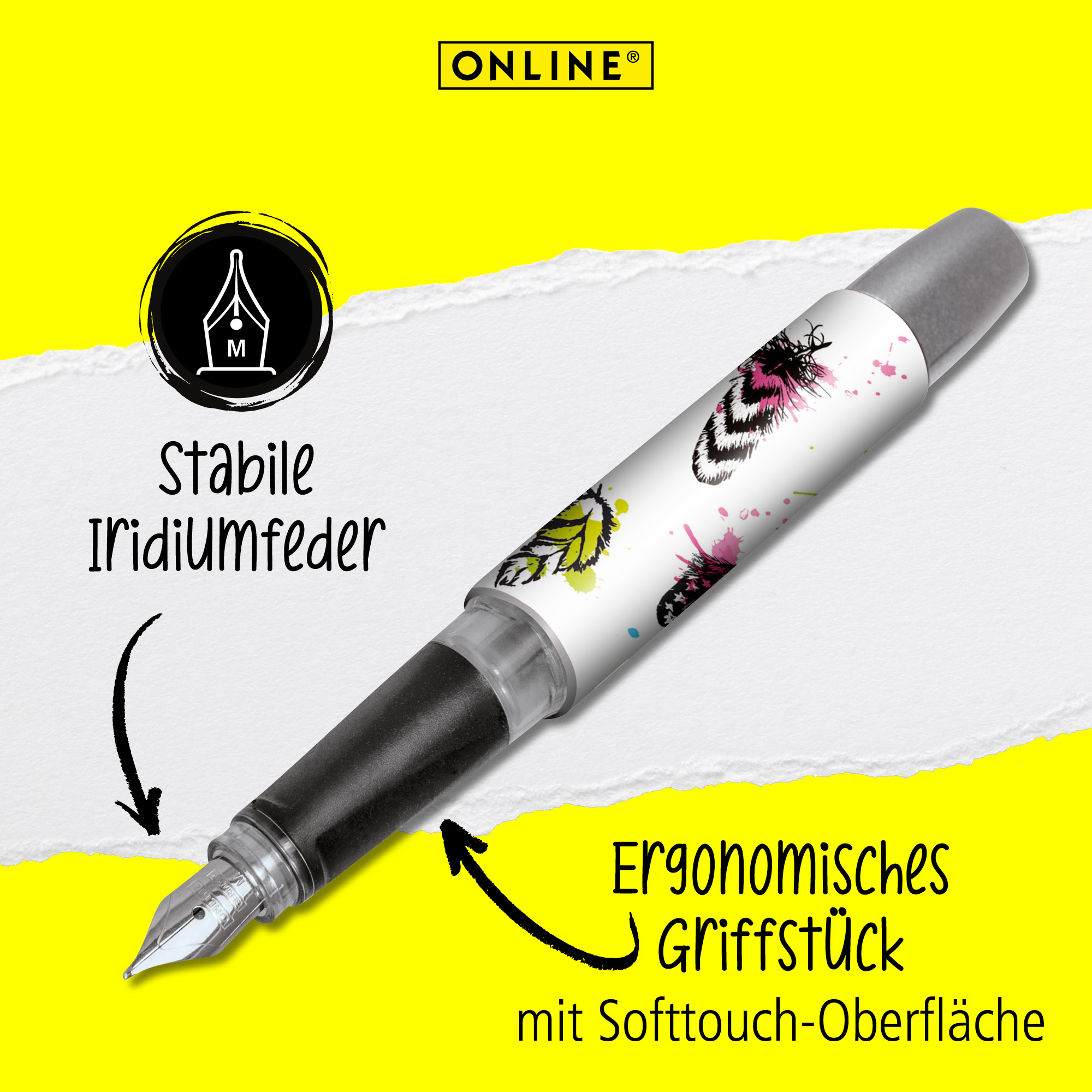 Stabile Iridium-Feder und ergonomisches Griffstück