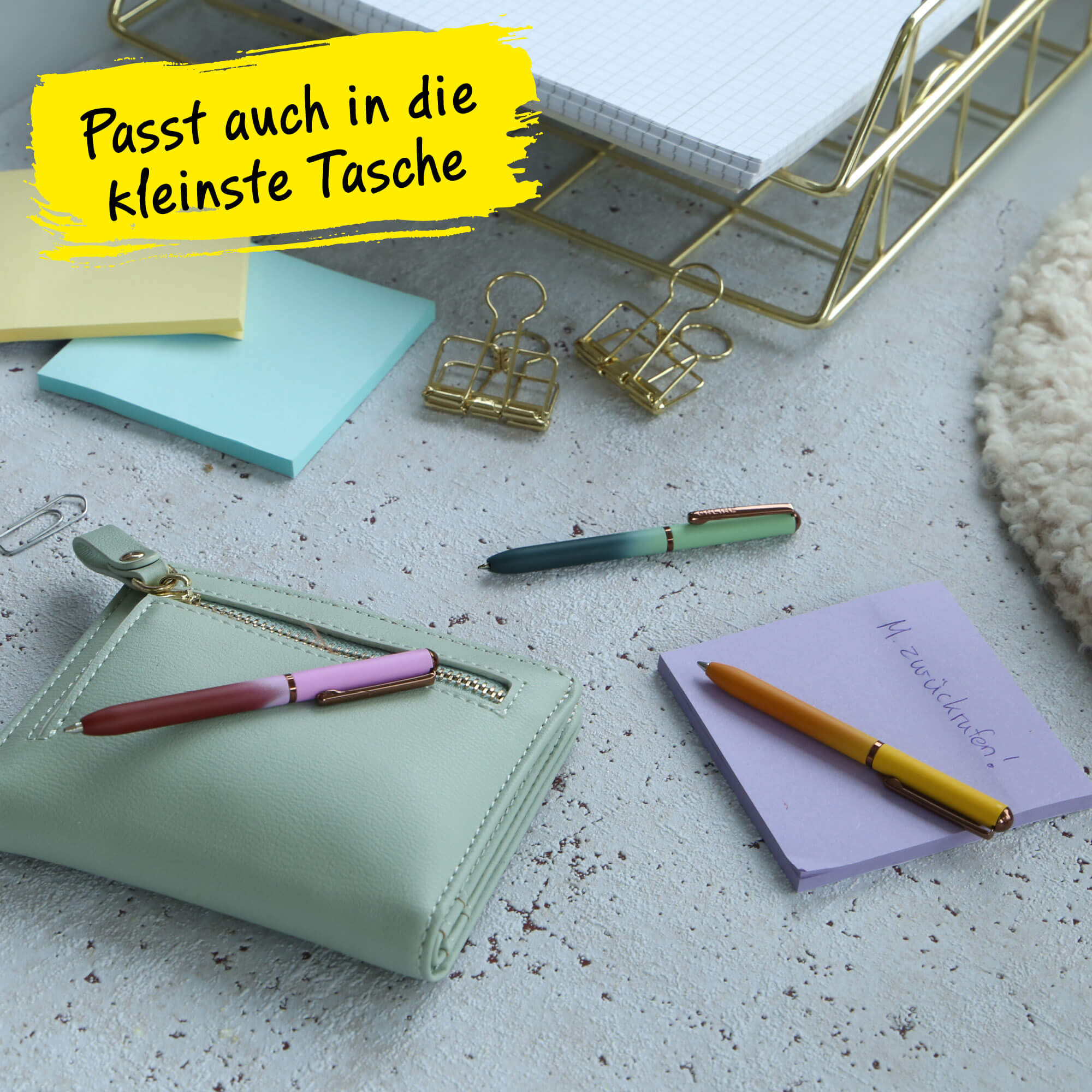 Kugelschreiber Mini Portemonnaie Mango