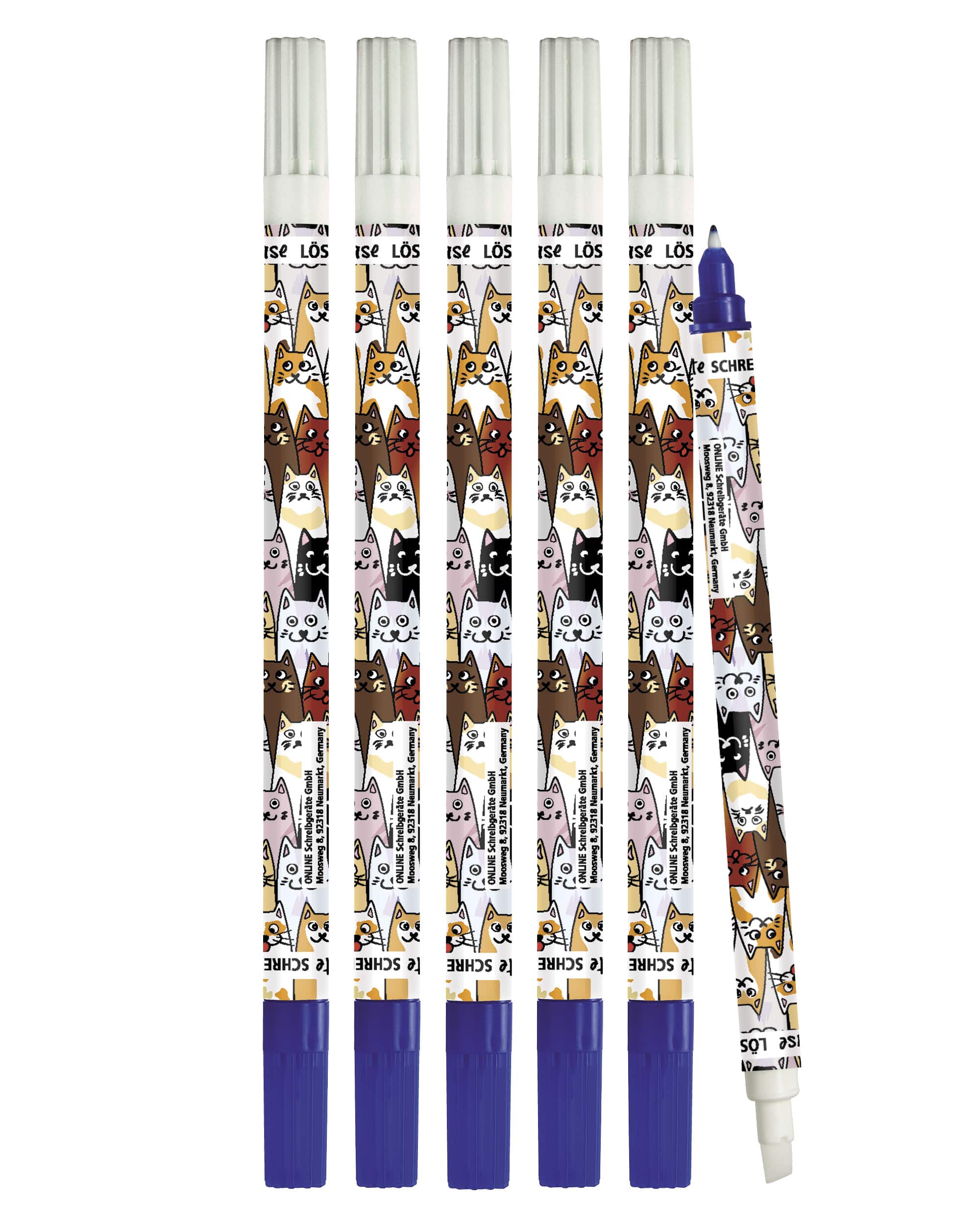 Vorteilspack Tintenlöscher, 6 Stück, Fluffy Cats Tintenlöscher Fluffy Cats Vorteils-Pack