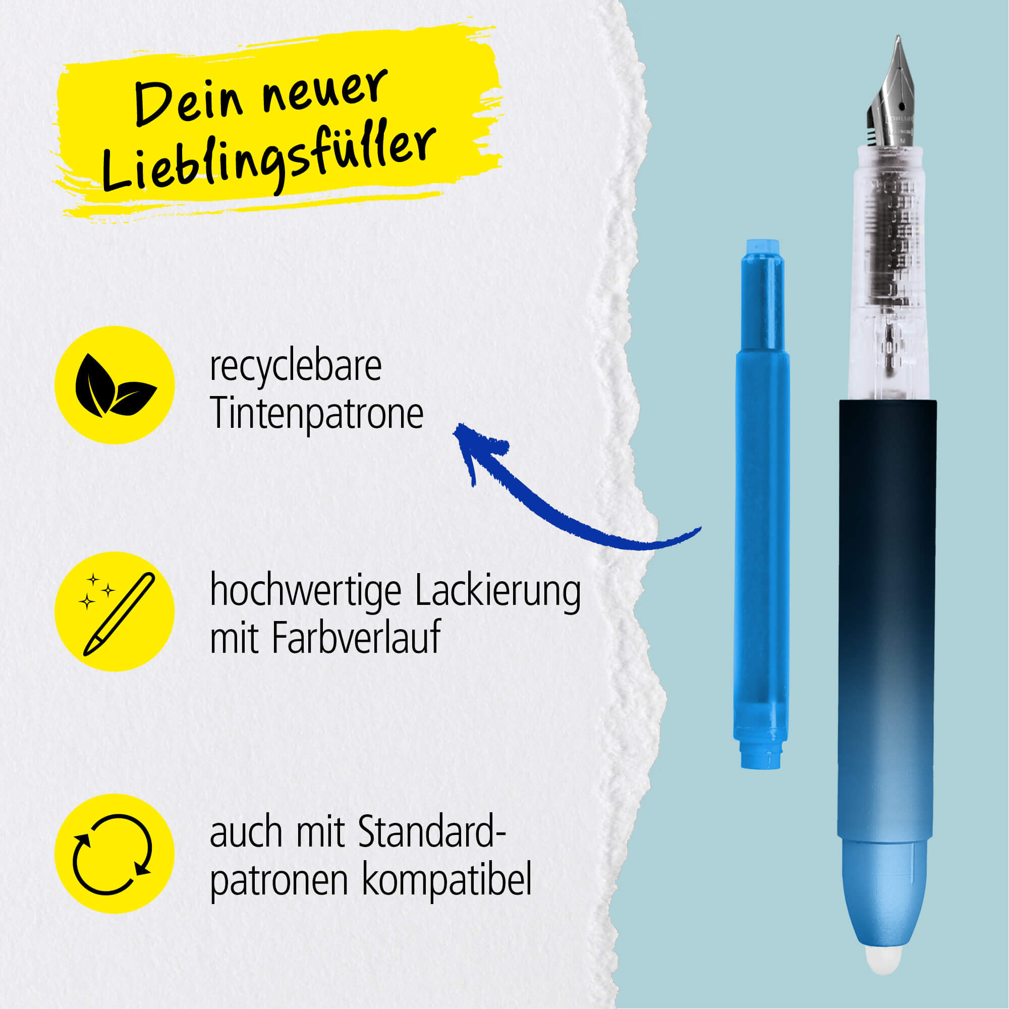 Radierbarer Füller ONLINE magiXX Deep Ocean