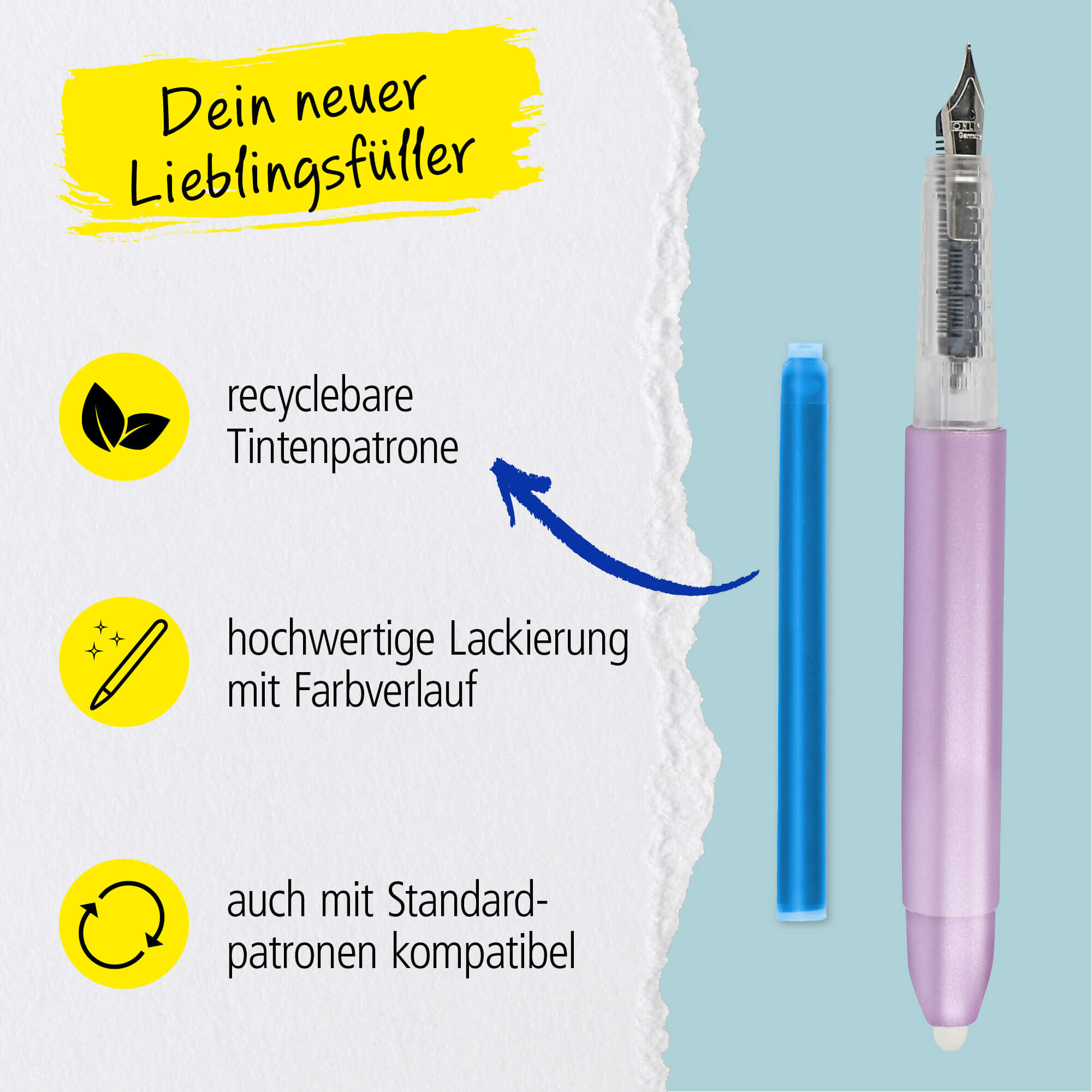 Radierbarer Füller magiXX Metallic Lilac