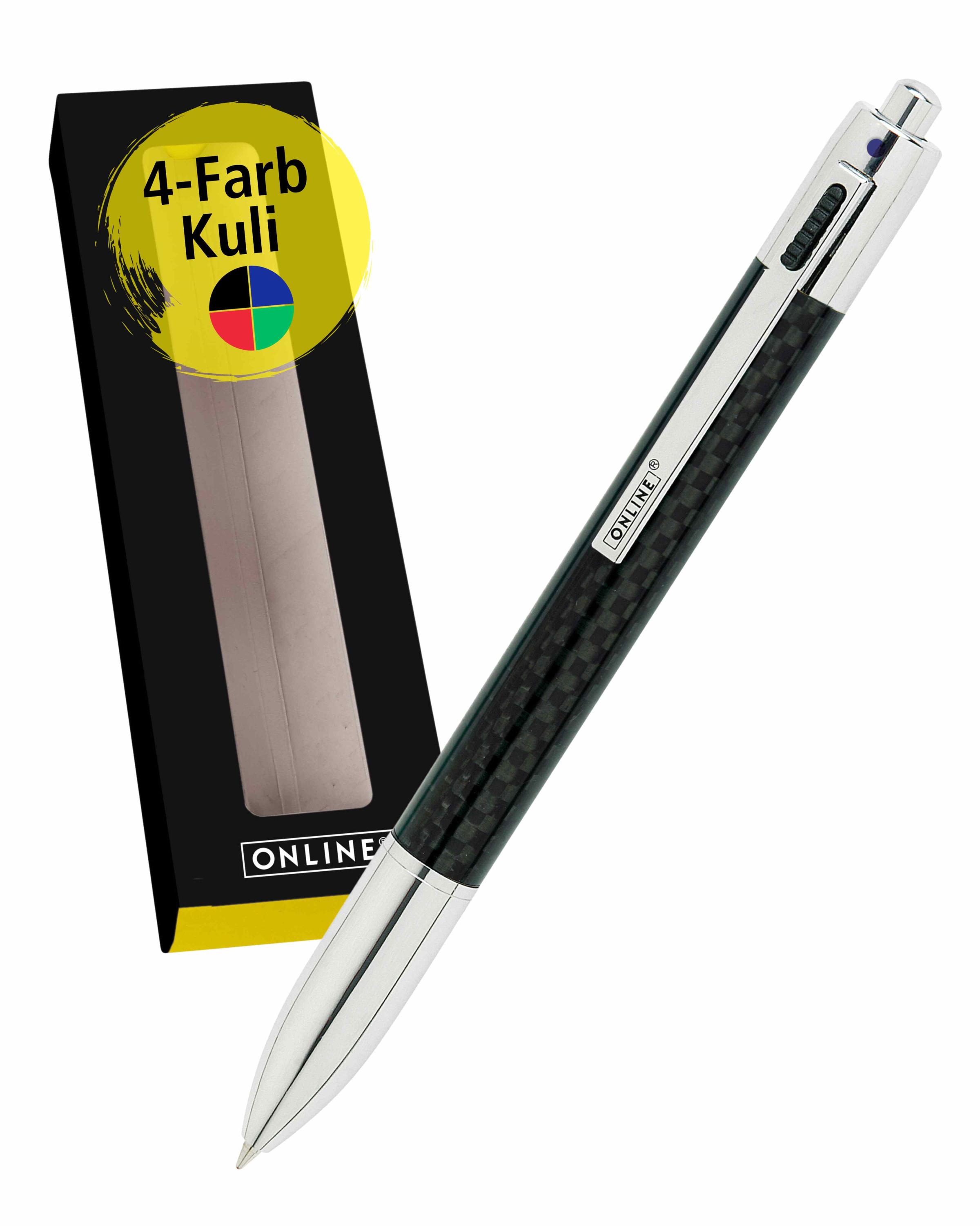 4-Farb-Carbon Kugelschreiber