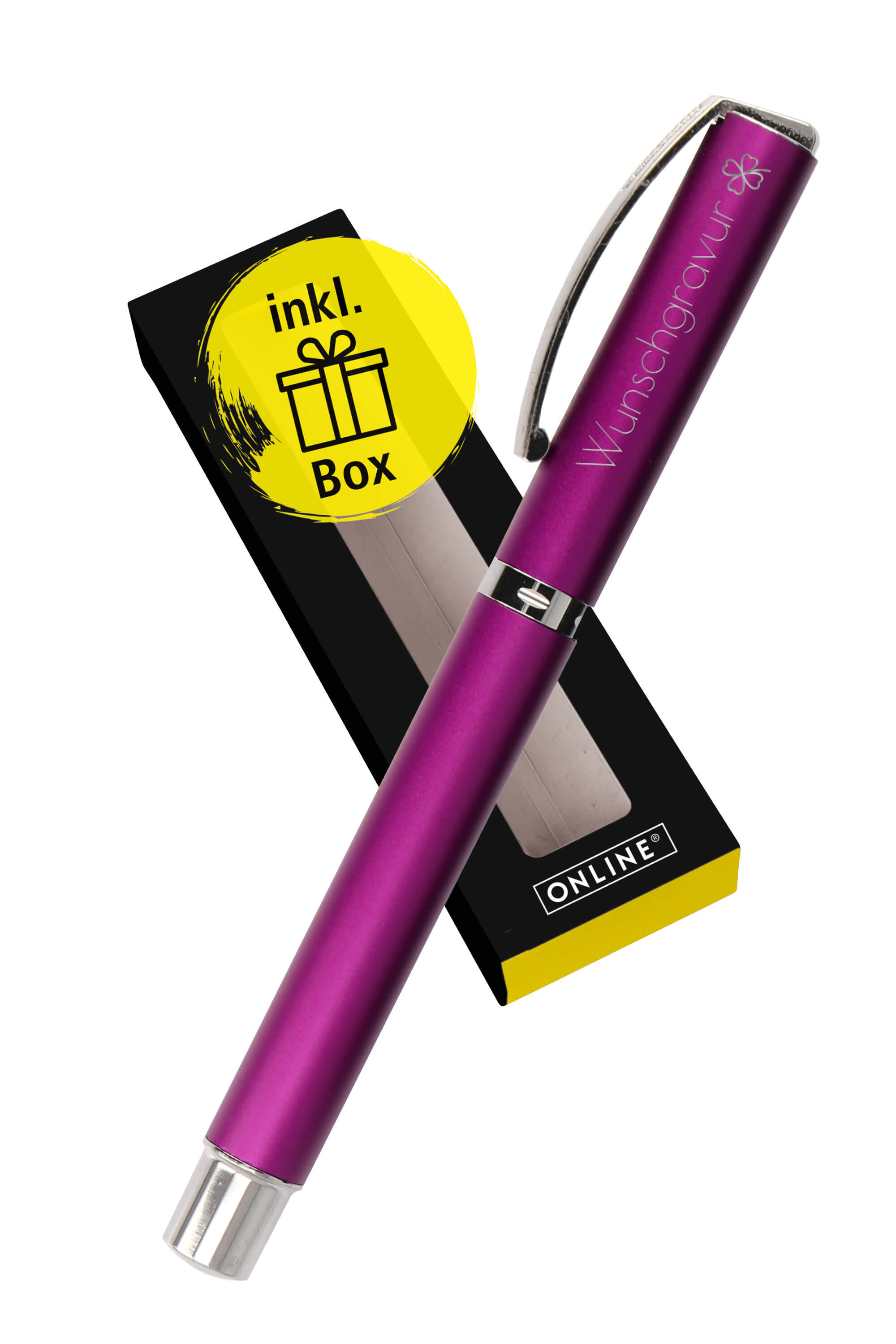 Füllhalter Vision Purple, personalisiert mit Gravur