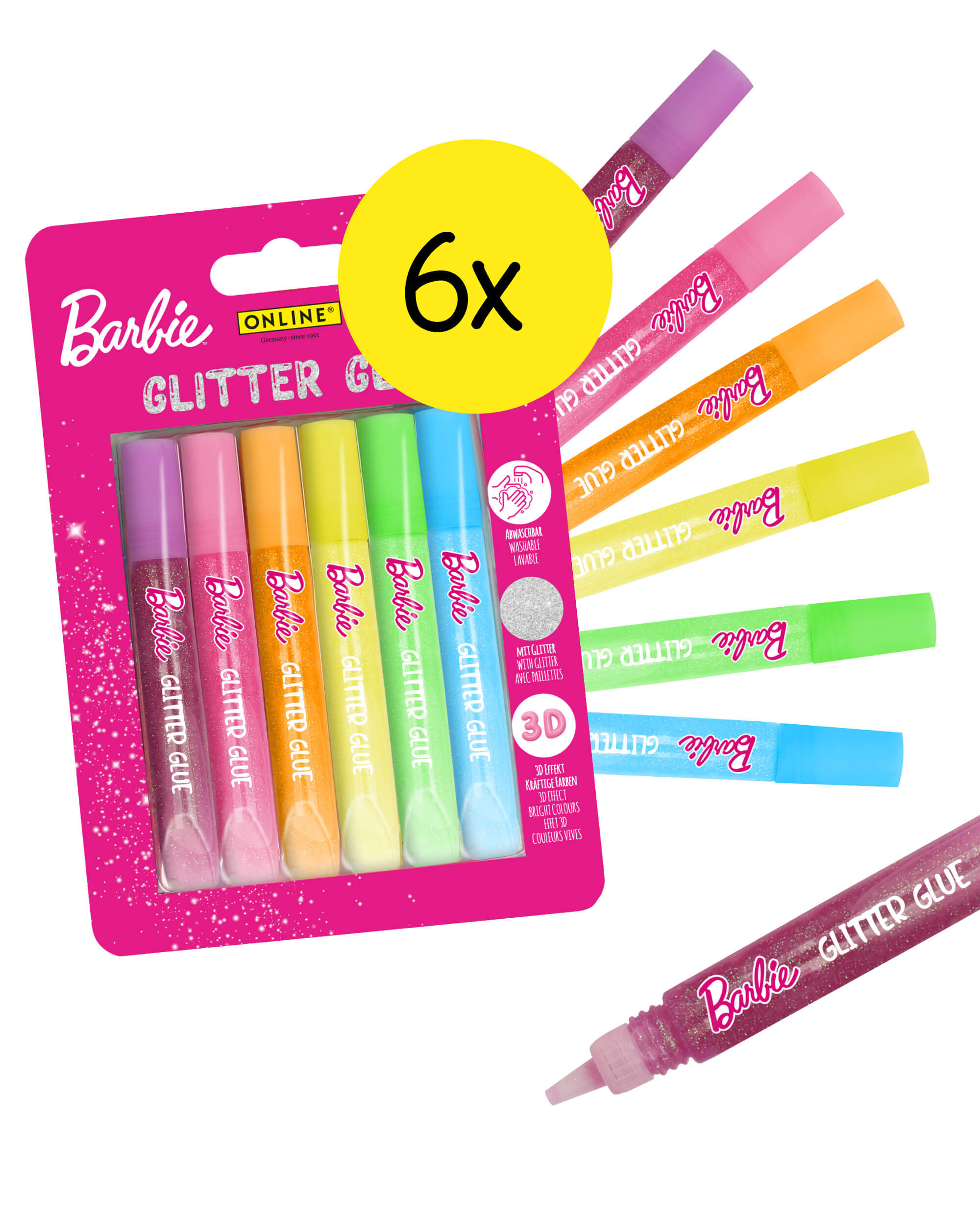 Glitter Glue Set Barbie